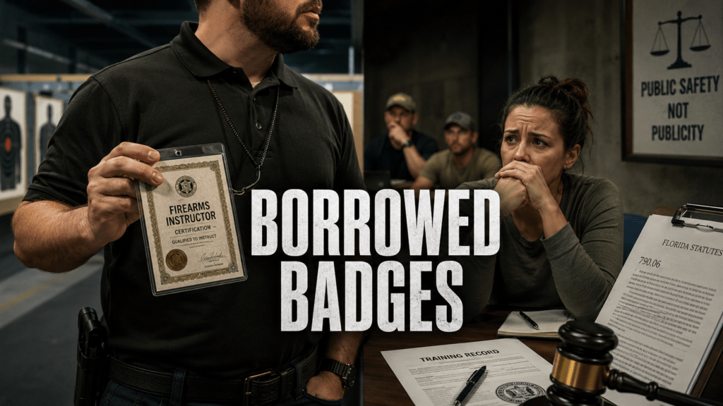 Borrowed badges in firearm training
