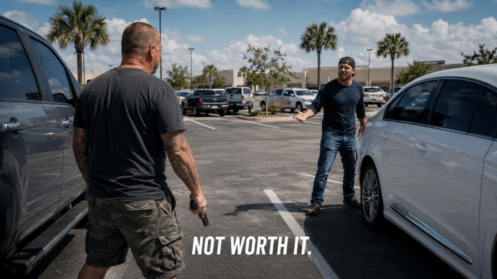 standoff in the walmart parking lot