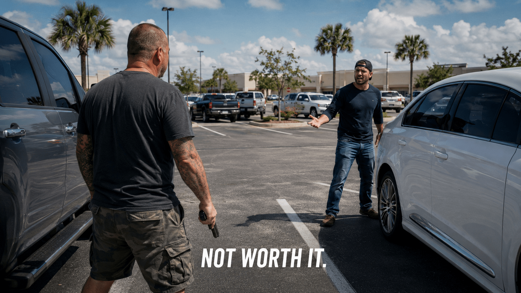 standoff in the walmart parking lot